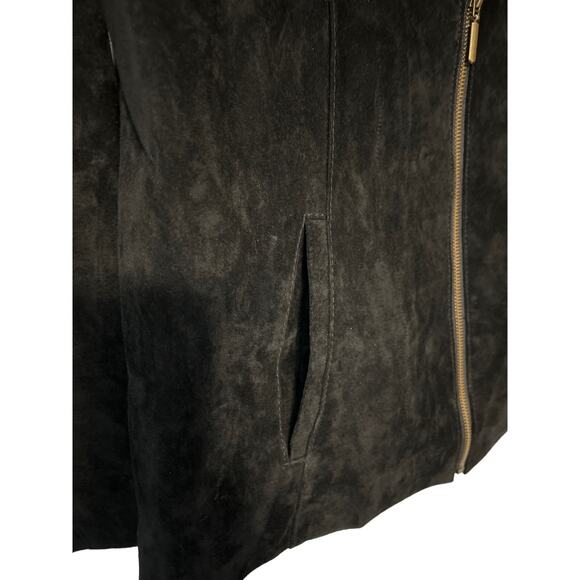 Chadwick’s of Boston Genuine Leather Suede Jacket Size 14
Black Embroidered - Picture 3 of 9